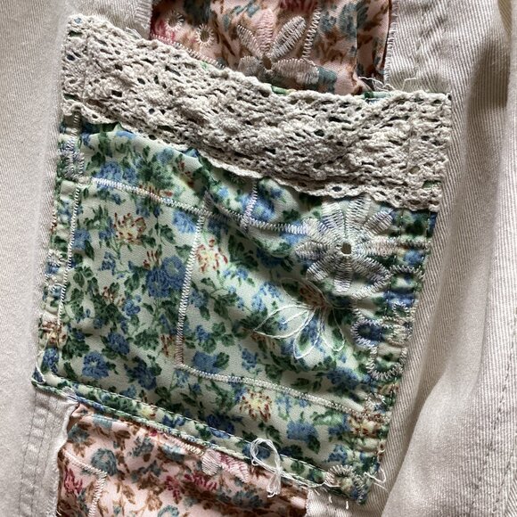 ❤️RESTOCKED-POL JOGGERS RELAXED PATCHWORK OATMEAL (Matching Jacket Seperate) - Picture 15 of 16